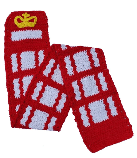 London - Phone Booth Scarf Pattern