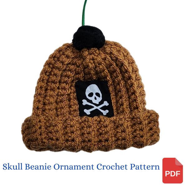 Skull Beanie Ornament Crochet Pattern