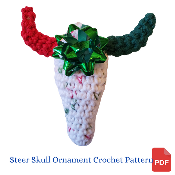 Steer Skull Christmas Tree Ornament - Southwest Christmas Decoration