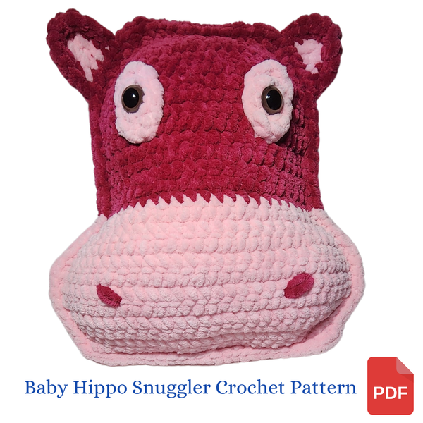 Baby Hippo Snuggler Crochet Pattern