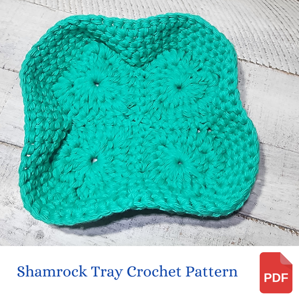 Shamrock Tray Crochet Pattern – PDF Digital Download