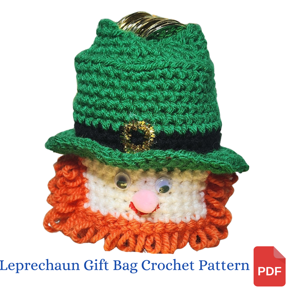 Leprechaun Gift Bag Crochet Pattern – Digital Download