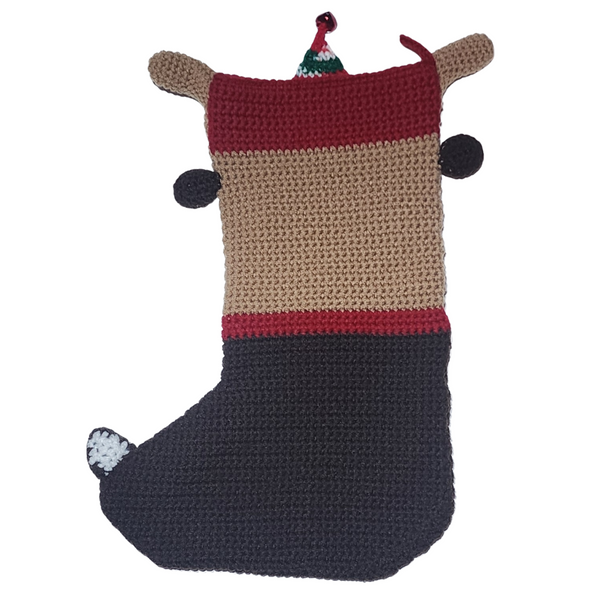 Reindeer Christmas Stocking, Handmade