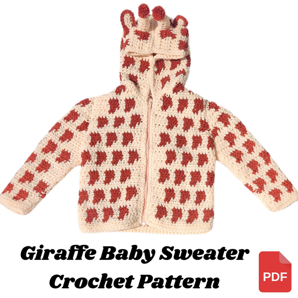 Giraffe Baby Sweater Crochet Pattern