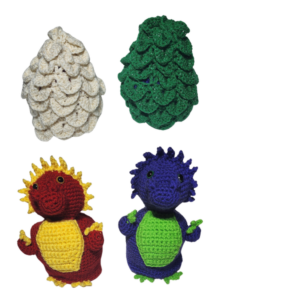 Reversible Dragon Egg & Baby Dragon Amigurumi Crochet Pattern