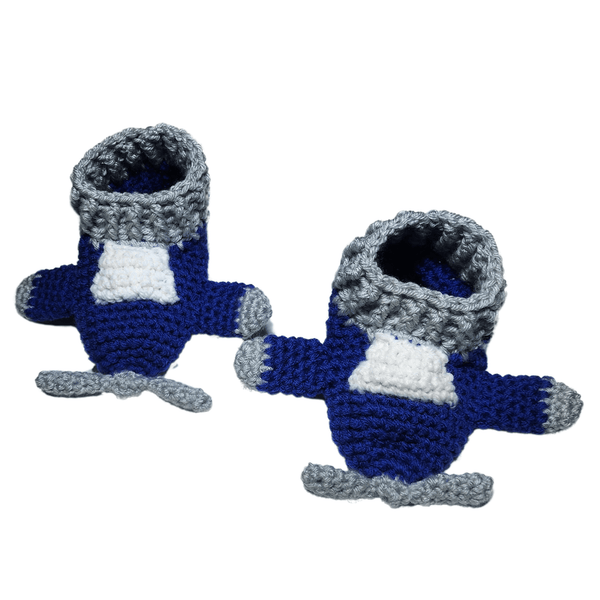 Airplane Slippers for Children Crochet Pattern - My Fingers Fly