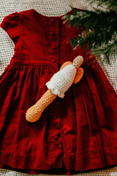 Angel Baby Rattle Crochet Pattern - Christmas Baby Rattle Crochet Pattern - My Fingers Fly