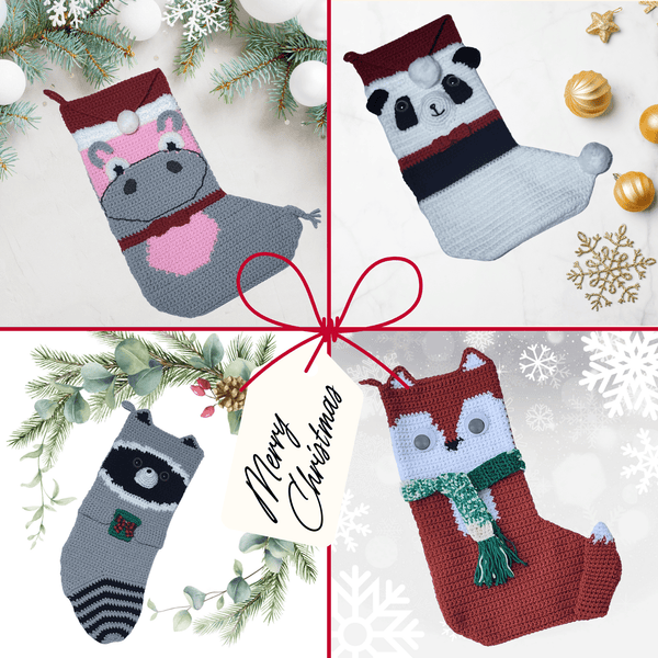 Animal Stocking Crochet Patterns Ebook - My Fingers Fly