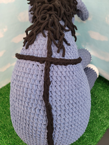 Archie the Donkey Crochet Pattern using Bernat Blanket Yarn - My Fingers Fly