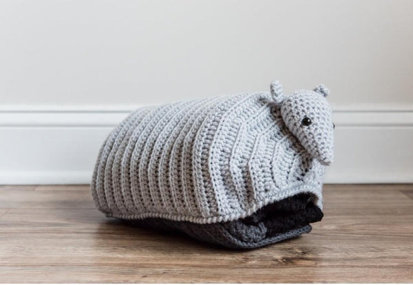 Armadillo Nap Buddy Crochet Pattern - Armadillo Toddler Blanket Crochet Pattern - My Fingers Fly