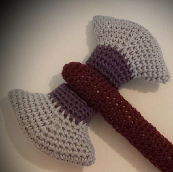 Baby Axe Rattle Crochet Patterns Ebook - Firefighter, Lumberjack, Tomahawk, Viking/Medieval, and Battle Axes - My Fingers Fly