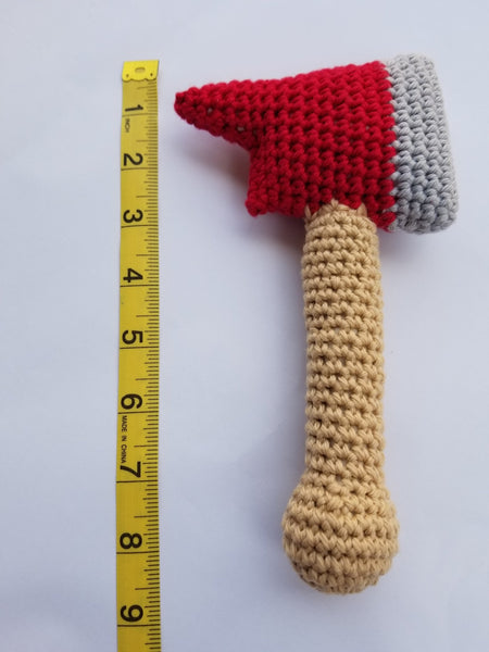 Baby Firefighter Axe Rattle Crochet Pattern - My Fingers Fly