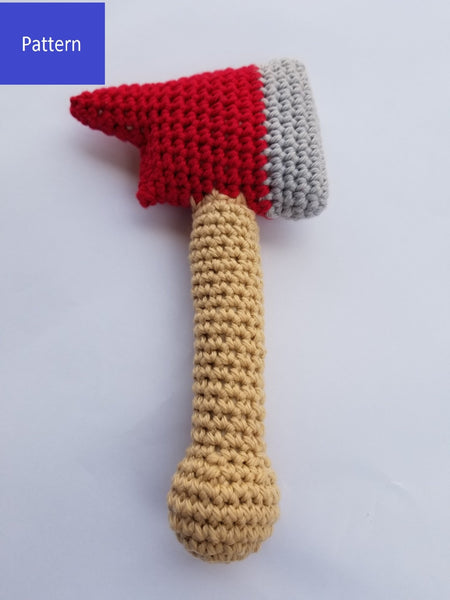 Baby Firefighter Axe Rattle Crochet Pattern - My Fingers Fly