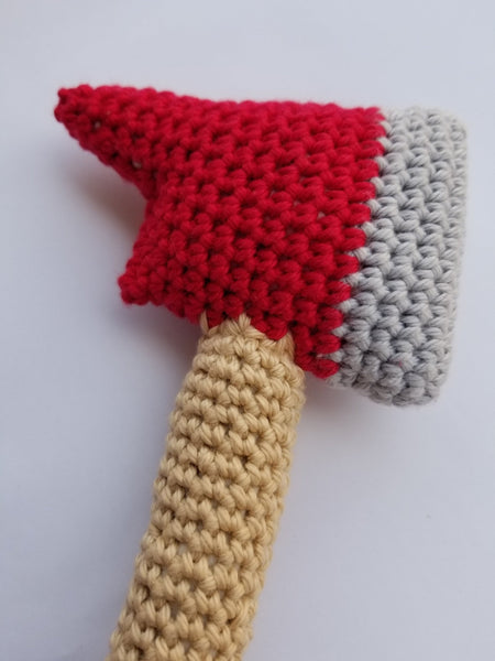 Baby Firefighter Axe Rattle Crochet Pattern - My Fingers Fly