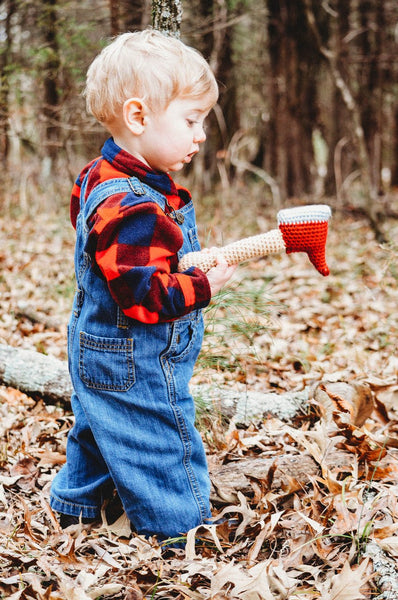 Baby Firefighter Axe Rattle Crochet Pattern - My Fingers Fly