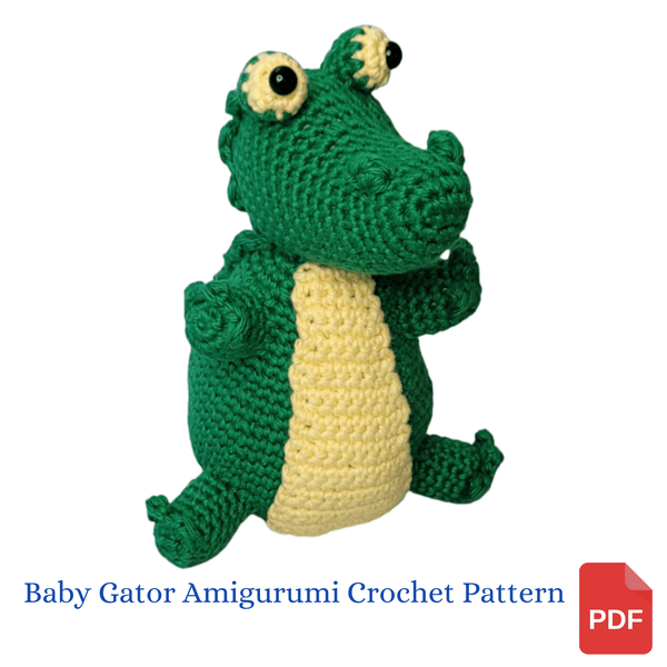 Baby Gator Amigurumi Crochet Pattern - My Fingers Fly