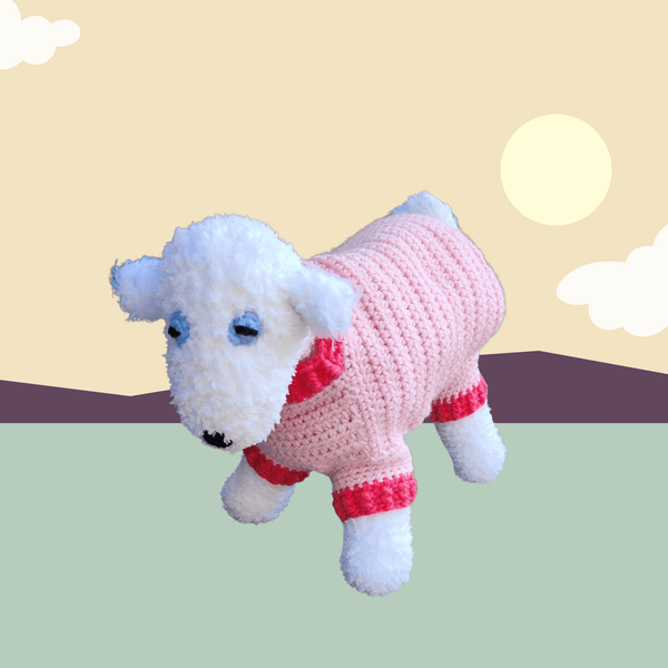 Baby Goat with Pajamas Crochet Pattern - My Fingers Fly