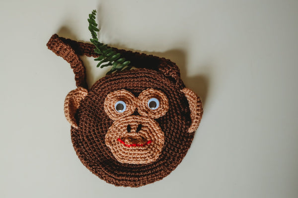 Baby Gorilla Purse Crochet Kit - My Fingers Fly