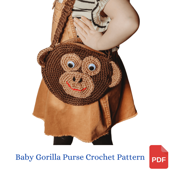 Baby Gorilla Purse Crochet Pattern - My Fingers Fly