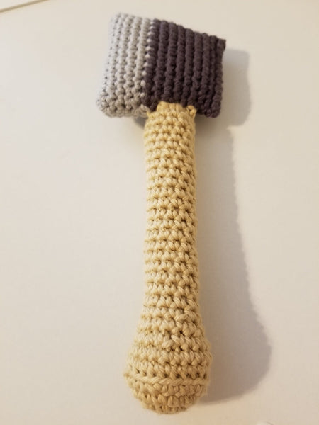 Baby Lumberjack Axe Rattle Crochet Pattern - My Fingers Fly