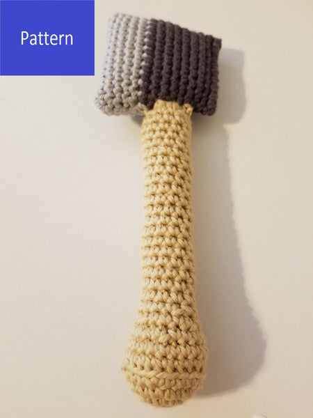 Baby Lumberjack Axe Rattle Crochet Pattern - My Fingers Fly