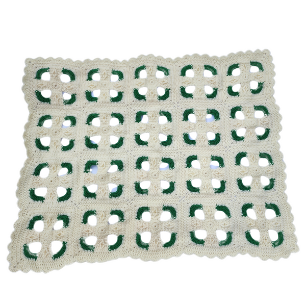 Celtic Cross Throw Blanket, Handmade Crochet