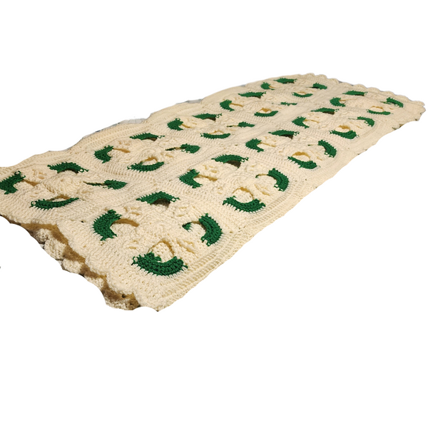 Celtic Cross Throw Blanket, Handmade Crochet