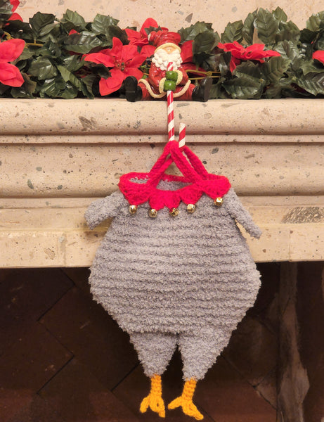 Handmade Chicken Christmas Stocking