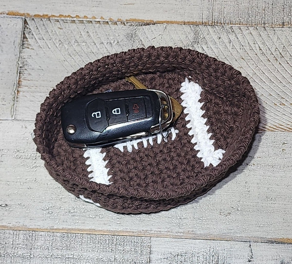 Football Trinket Tray Crochet Pattern – Digital PDF