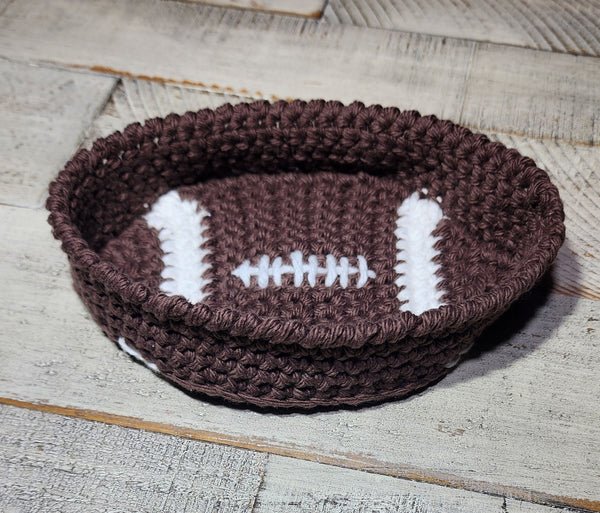 Football Trinket Tray Crochet Pattern – Digital PDF