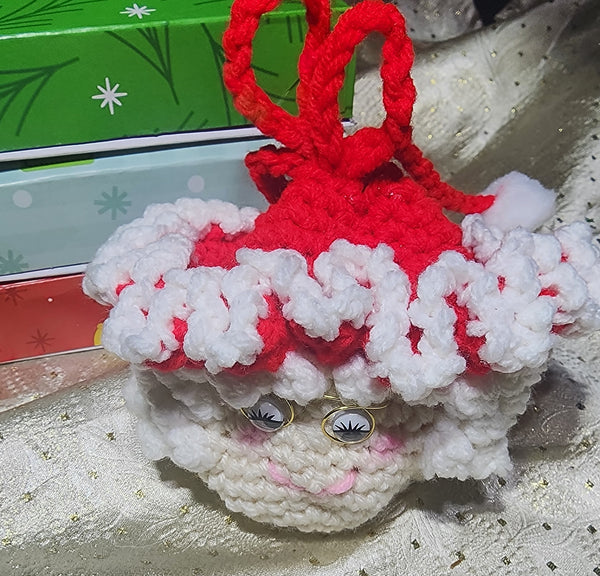 Mrs. Claus Gift Bag Crochet Pattern